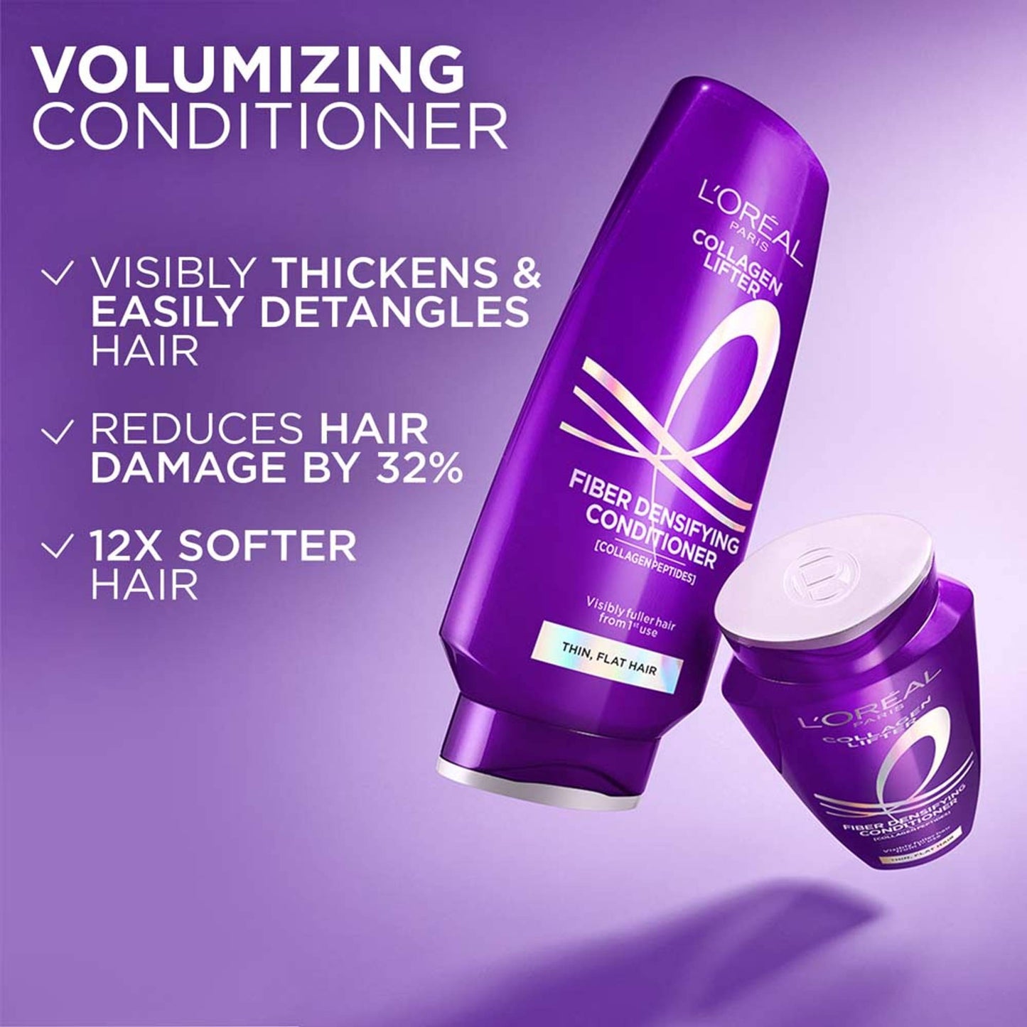 Collagen Lifter Volumizing Conditioner With Collagen Peptides For 72H Volume & Softer Hair