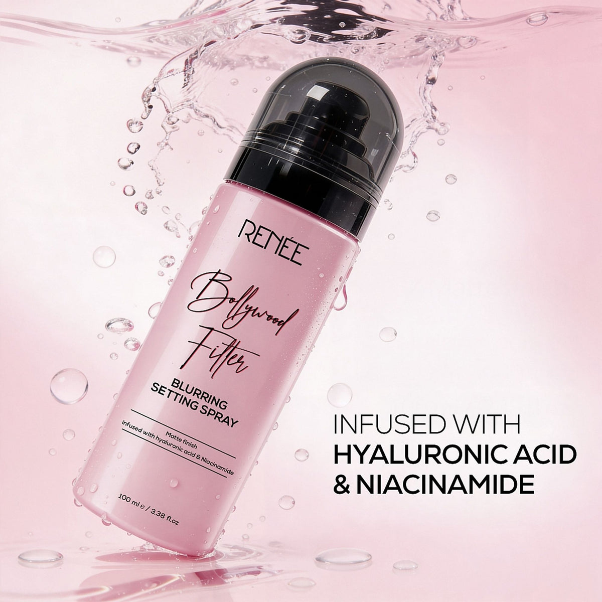 Renee Cosmetics Bollywood Filter Blurring Setting Spray for Face, Matte Finish, with Hyaluronic Acid