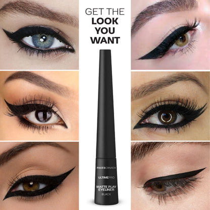 Faces Canada Ultime Pro Matte Play Eyeliner - Black 01