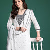 Dhiyona IE Floral Embroidered Pure Cotton Kurta with Trousers & Dupatta