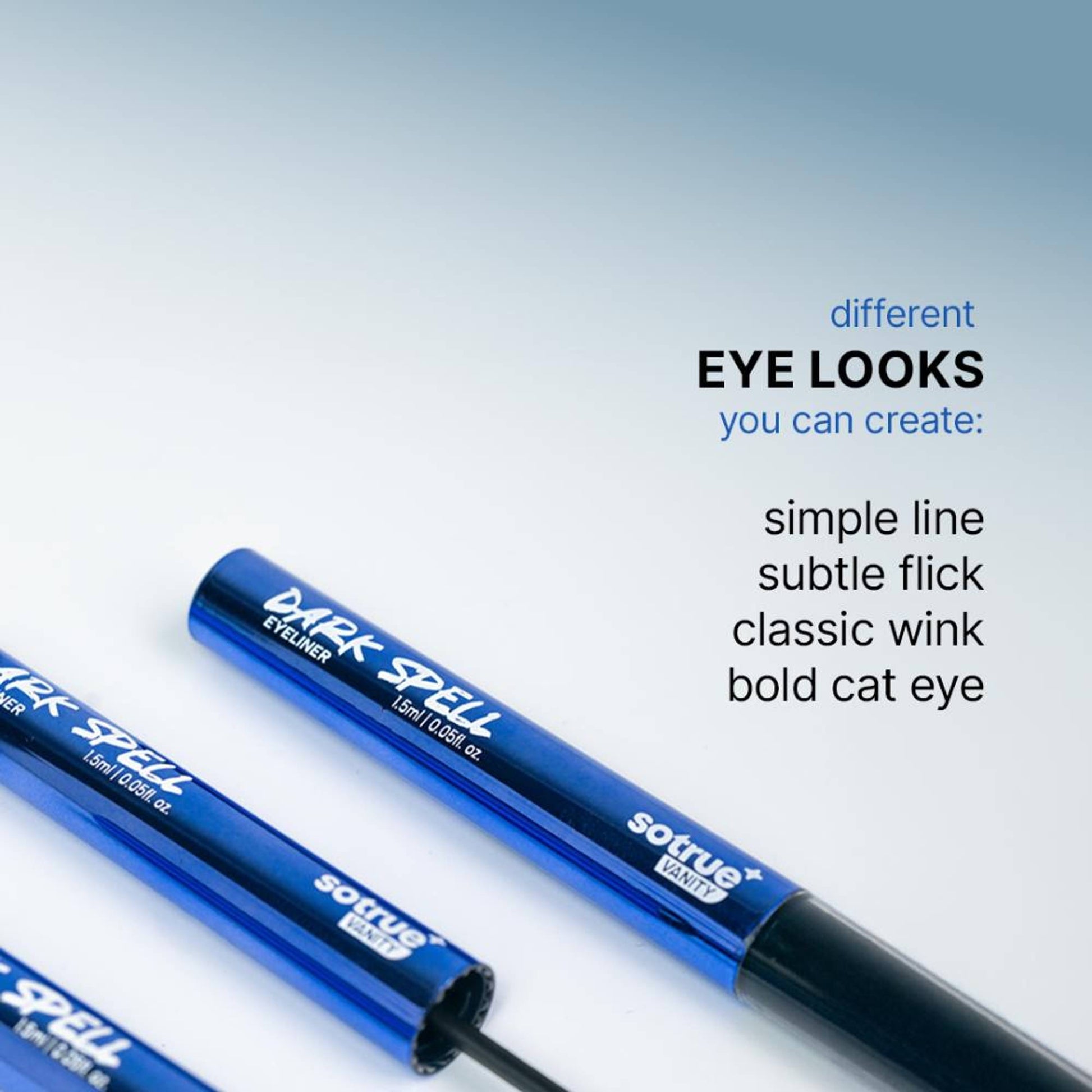 Sotrue Dark Spell Liquid Eyeliner | Smudge-proof & Waterproof Liner, Lasts 24Hr | 1.5 ml