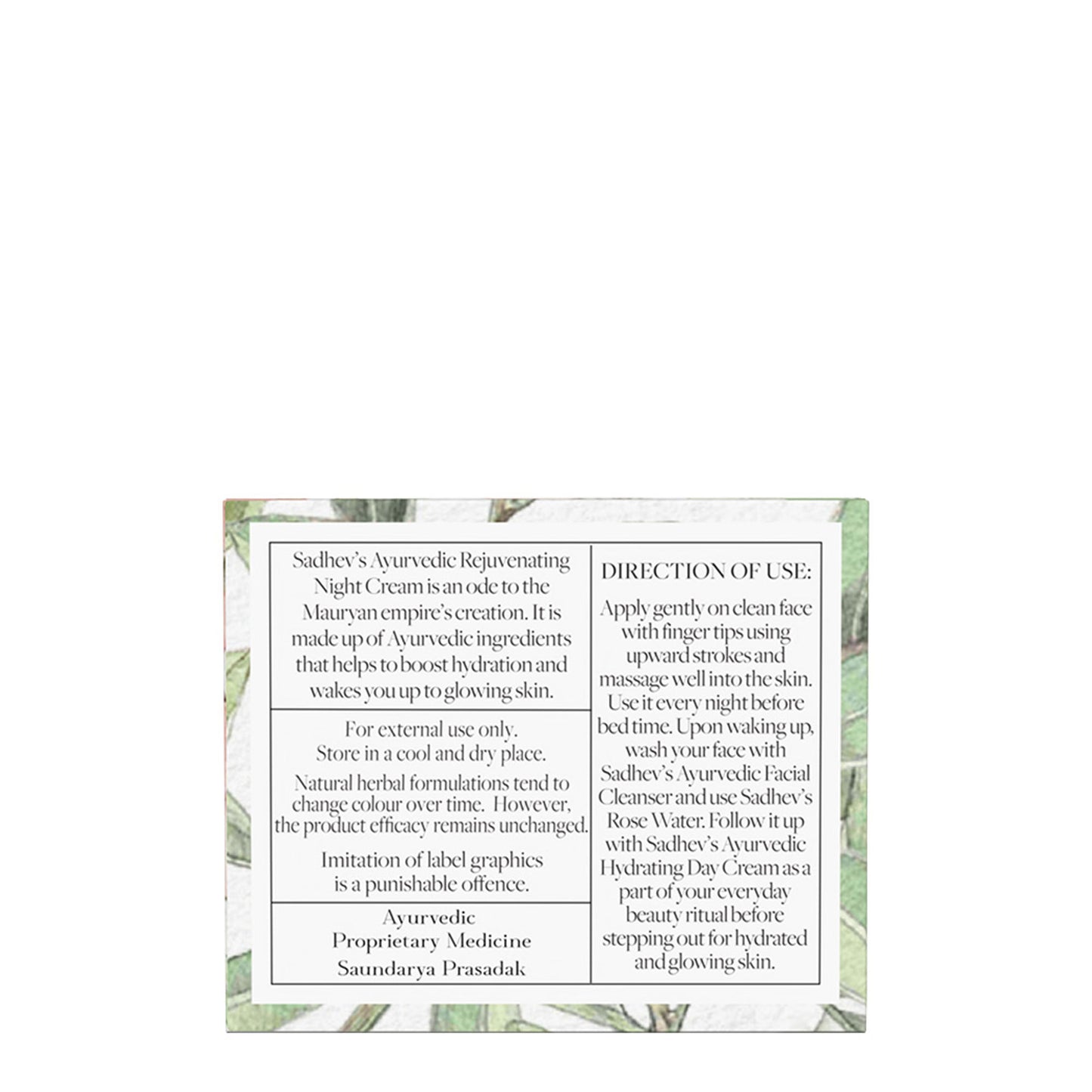 SADHEV Ayurvedic Rejuvenating Night Cream