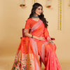 Dhiyona GR Women's Mastani Peachy Pink Zari Paithani Silk Saree