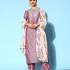 Indyancart VA Women's Woven Design Chanderi Silk Hyper Texture Kurta Set