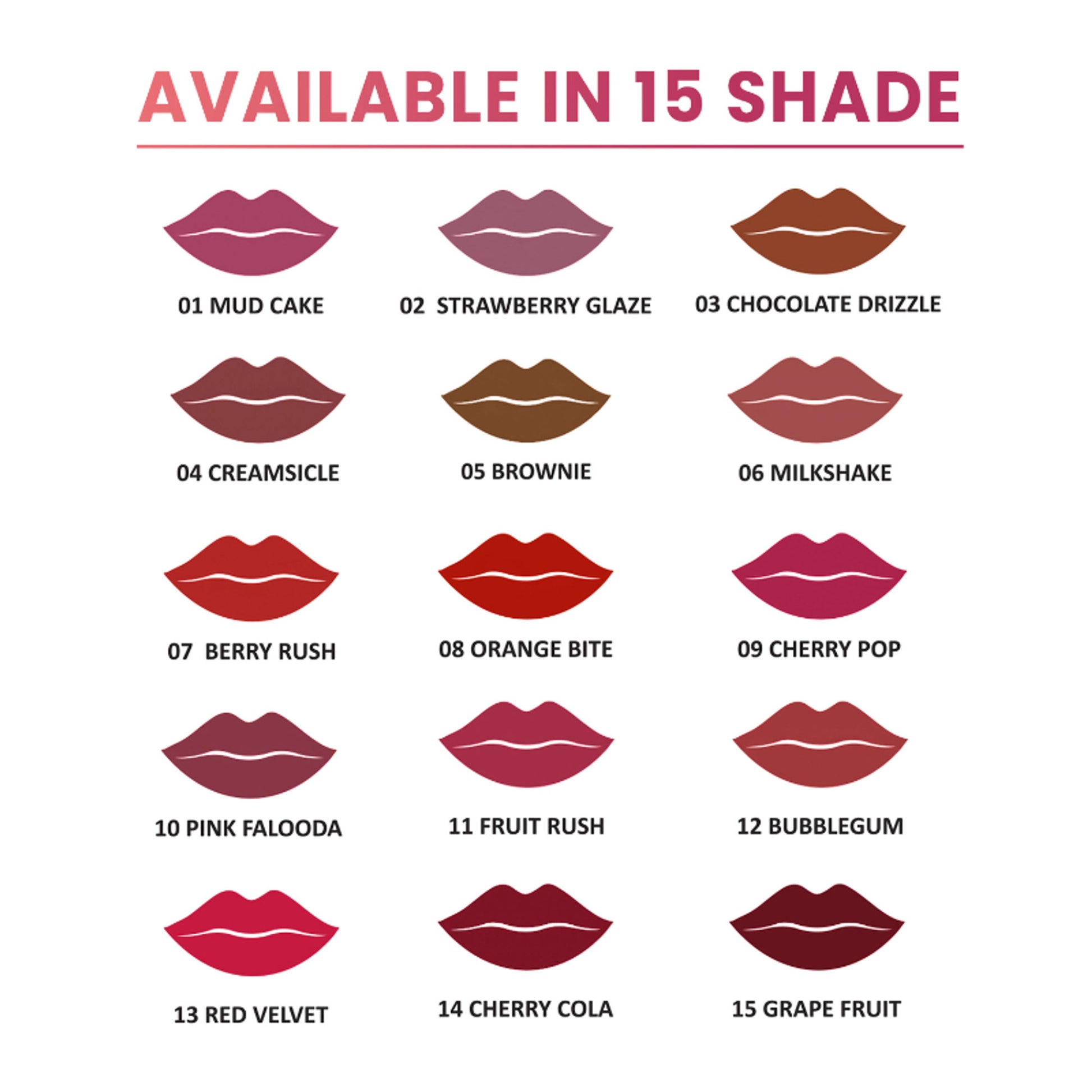 Shryoan Rich Color Non-Transfer Long Stay Creamy Lipstick - Grape Fruit 15 - Milkshake - 06