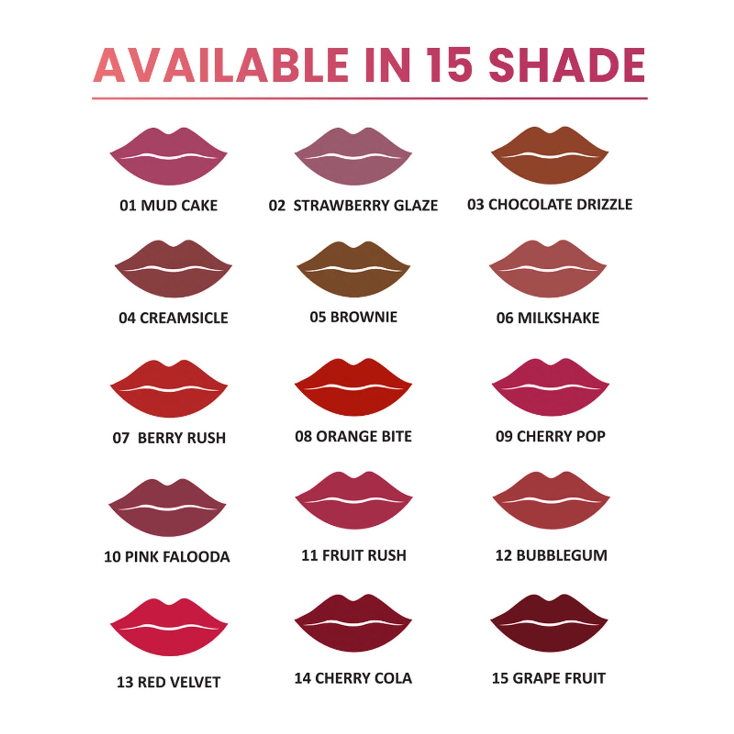 Shryoan Rich Color Non-Transfer Long Stay Creamy Lipstick - Grape Fruit 15 - Grape Fruit - 15