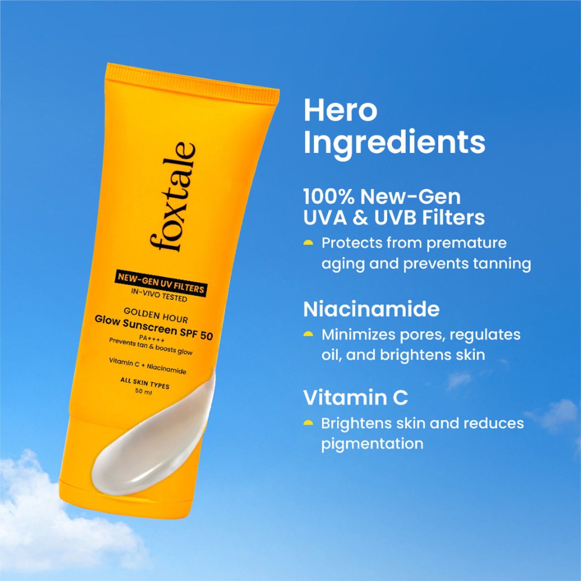 Foxtale SPF 50 Glow Sunscreen