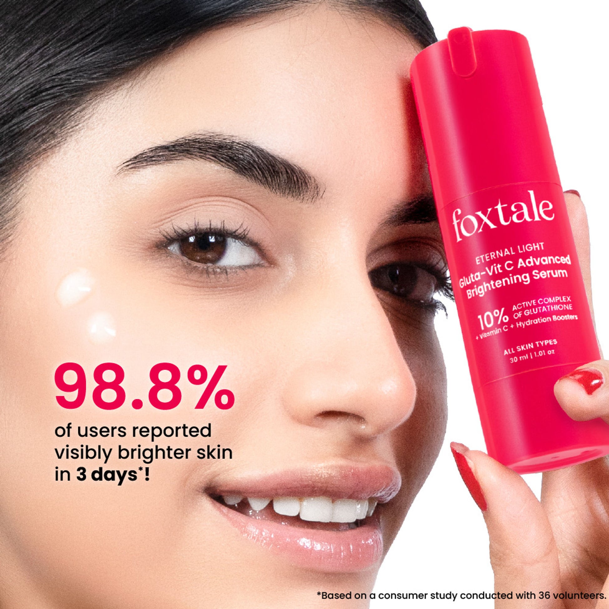 Foxtale 10% Vitamin C-Glutathione Brightening Face Serum For Glowing Skin, Dark Spots & Pigmentation