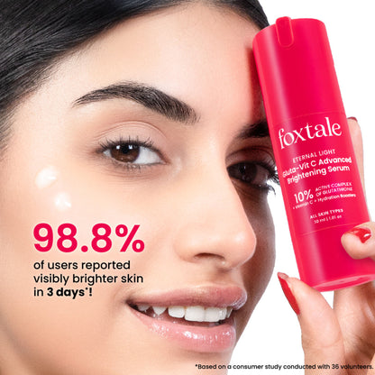 Foxtale 10% Vitamin C-Glutathione Brightening Face Serum For Glowing Skin, Dark Spots & Pigmentation