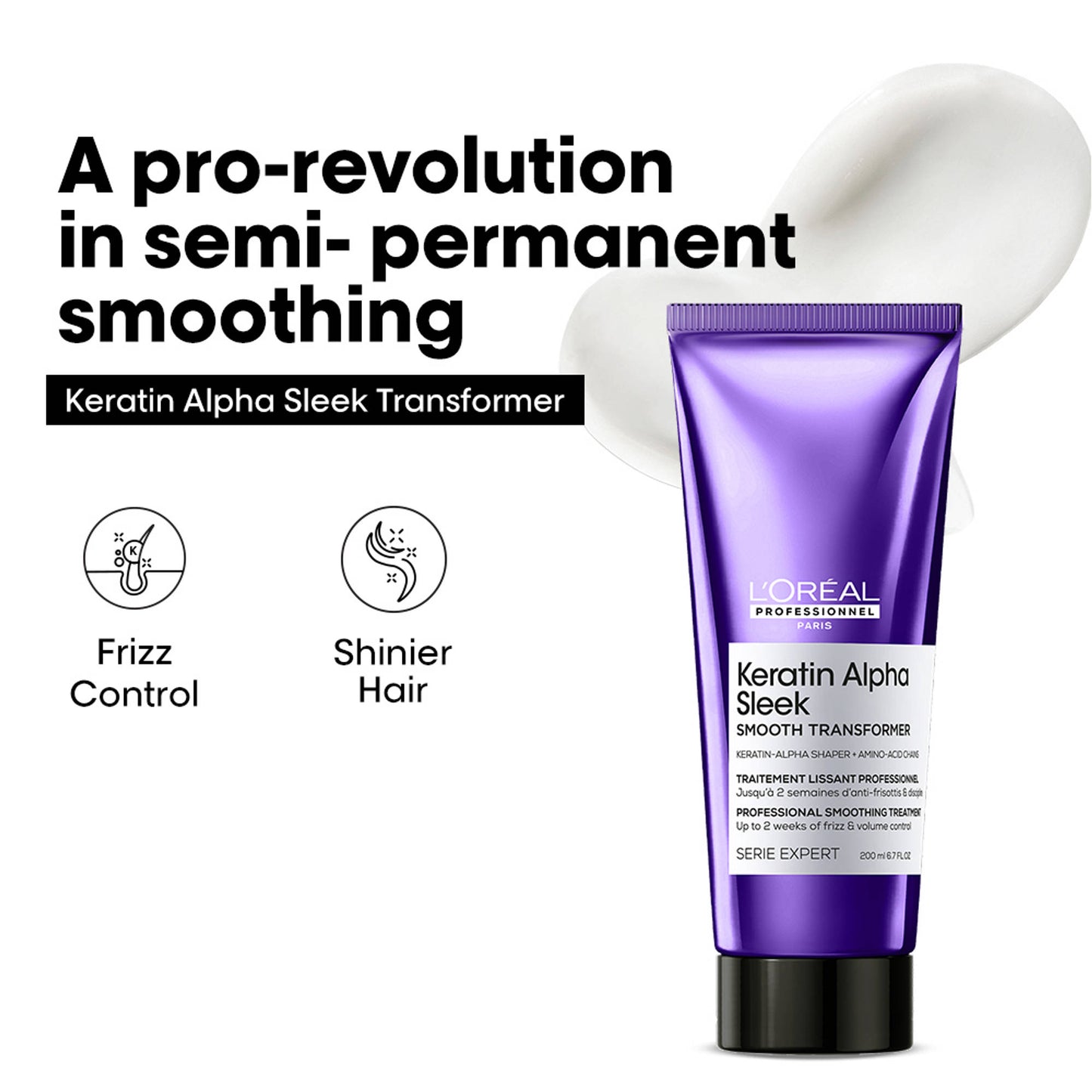L’Oréal Professionnel Keratin Alpha Sleek Smooth Transformer Hair Treatment ,Validated on India Hair