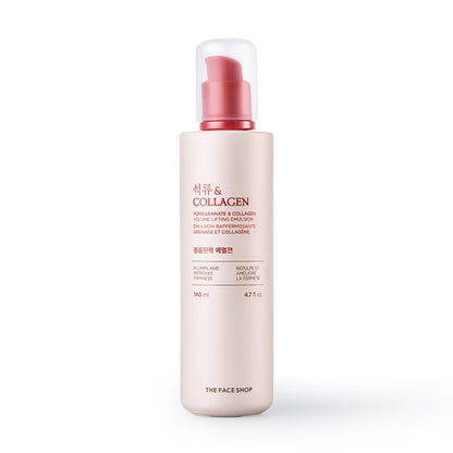 The Face Shop Collagen & Pomegranate Emulsion - Anti Aging Korean Moisturizer with Panthenol