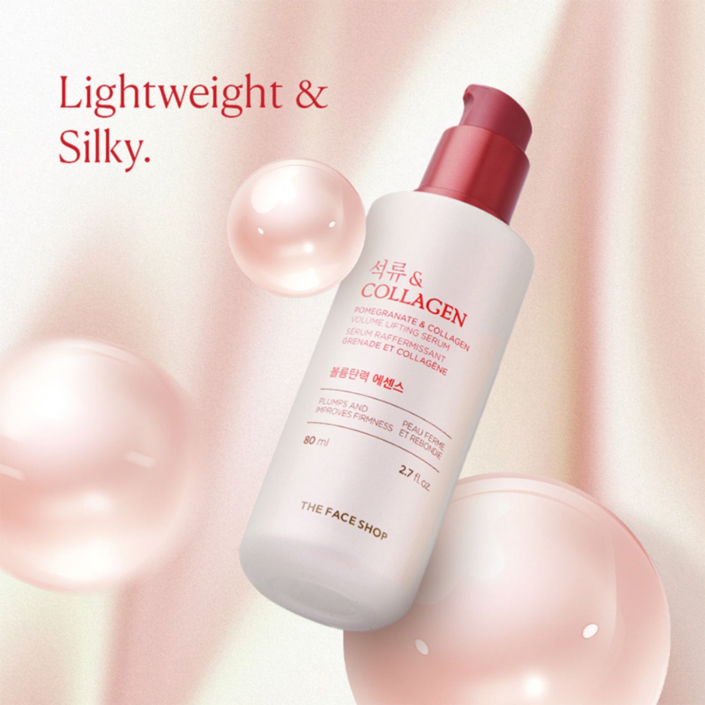 The Face Shop Pomegranate And Collagen Serum, With 10% Collagen & Hyaluronic Acid, For Skin Firming