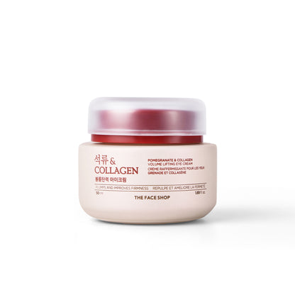 The Face Shop Collagen & Pomegranate Korean Under Eye Cream for Dark Circles & Wrinkles