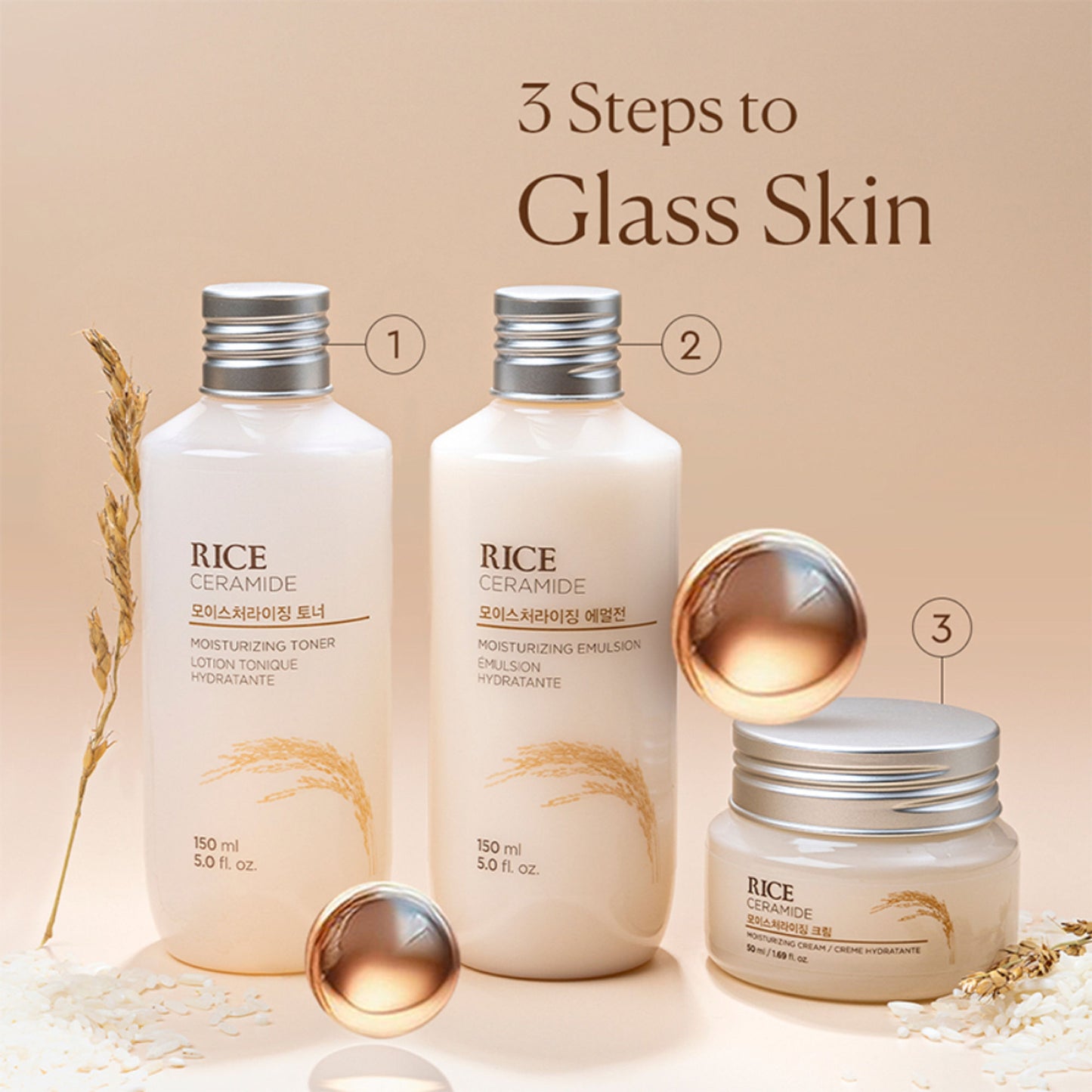 The Face Shop Rice & Ceramide Moisturizing Emulsion, Locks Skin Moisture & Strengthens Skin Barrier