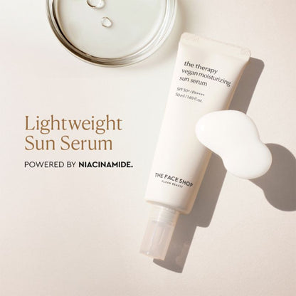 The Face Shop Vegan Korean Sunscreen Serum SPF 50+ PA++++ with Niacinamide