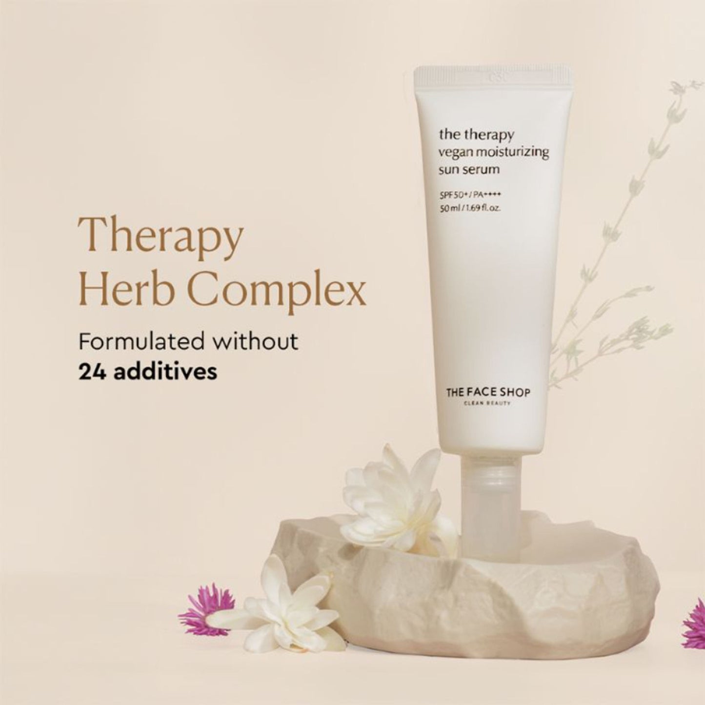The Face Shop Vegan Korean Sunscreen Serum SPF 50+ PA++++ with Niacinamide
