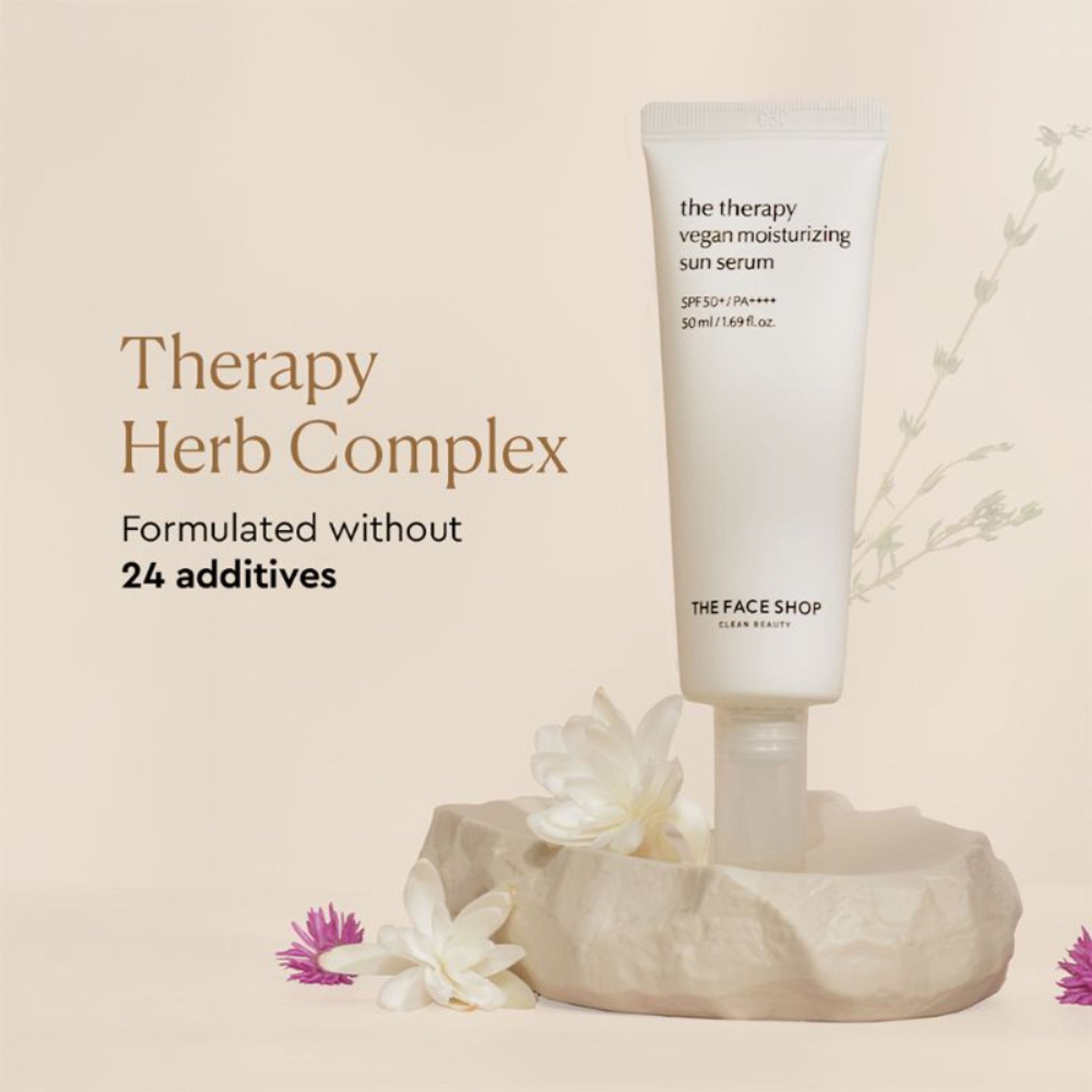 The Face Shop Vegan Korean Sunscreen Serum SPF 50+ PA++++ with Niacinamide