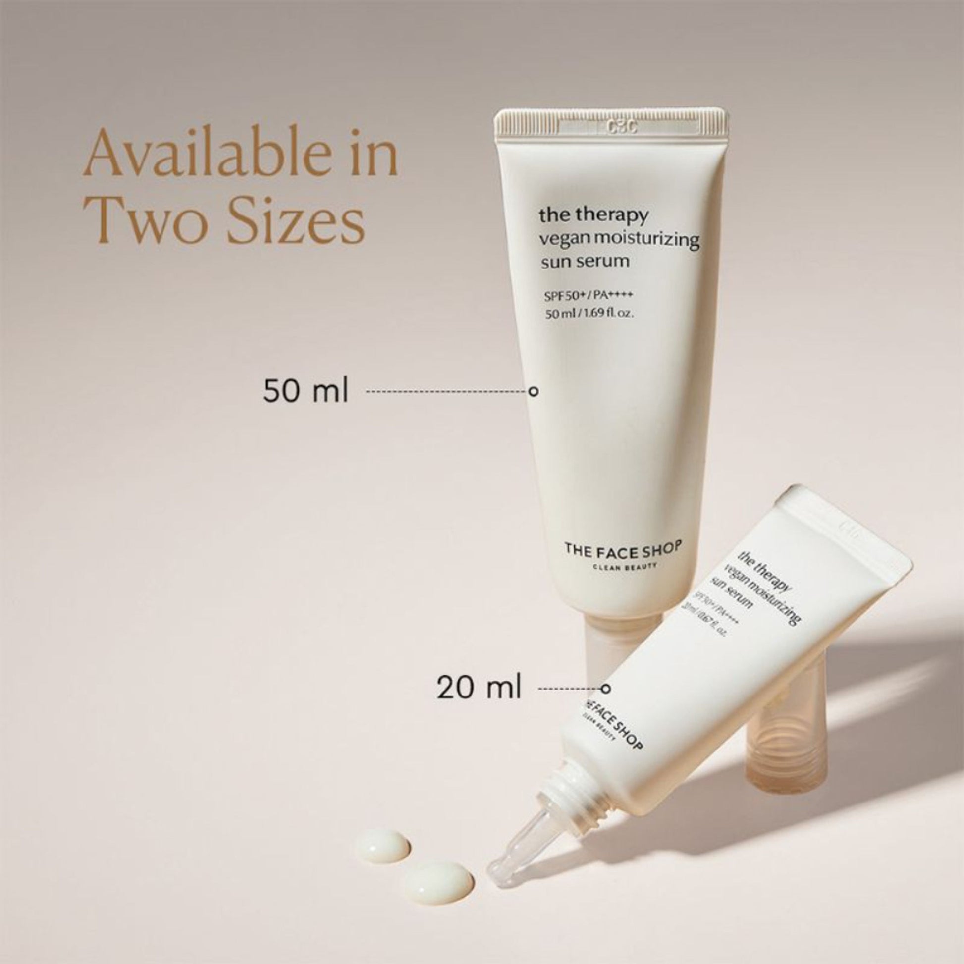 The Face Shop Vegan Korean Sunscreen Serum SPF 50+ PA++++ with Niacinamide