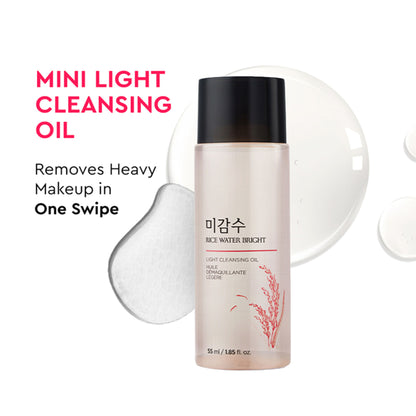 The Face Shop Rice Water Bright Light Cleansing Oil, Makeup Remover On Heavy Makeup & Impurities