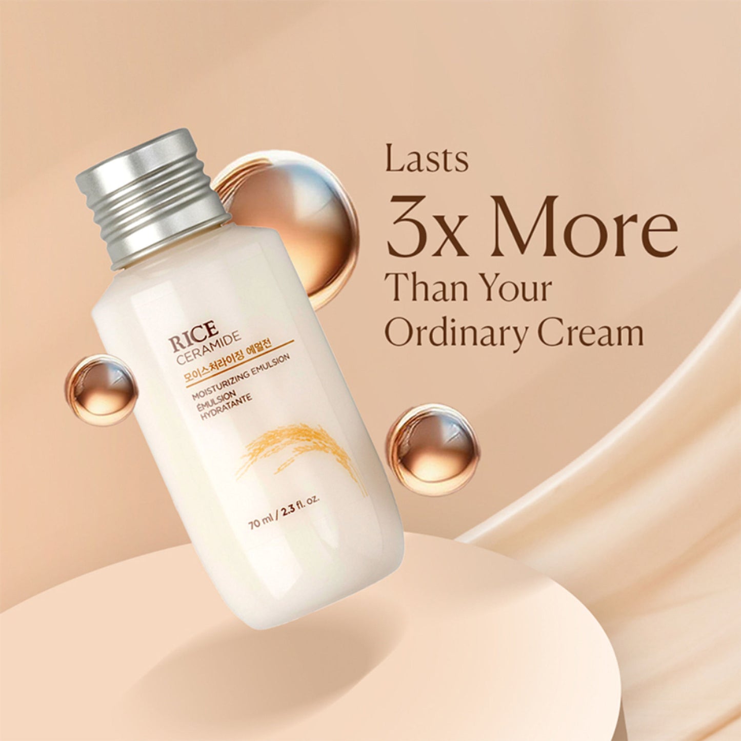 The Face Shop Rice & Ceramide Moisturizing Emulsion, Locks Skin Moisture & Strengthens Skin Barrier