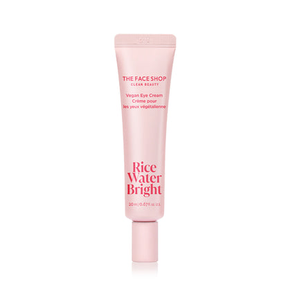 The Face Shop Rice Water Eye Cream with Niacinamide, Brightens & Moisturizes Under Eye Dark Circles