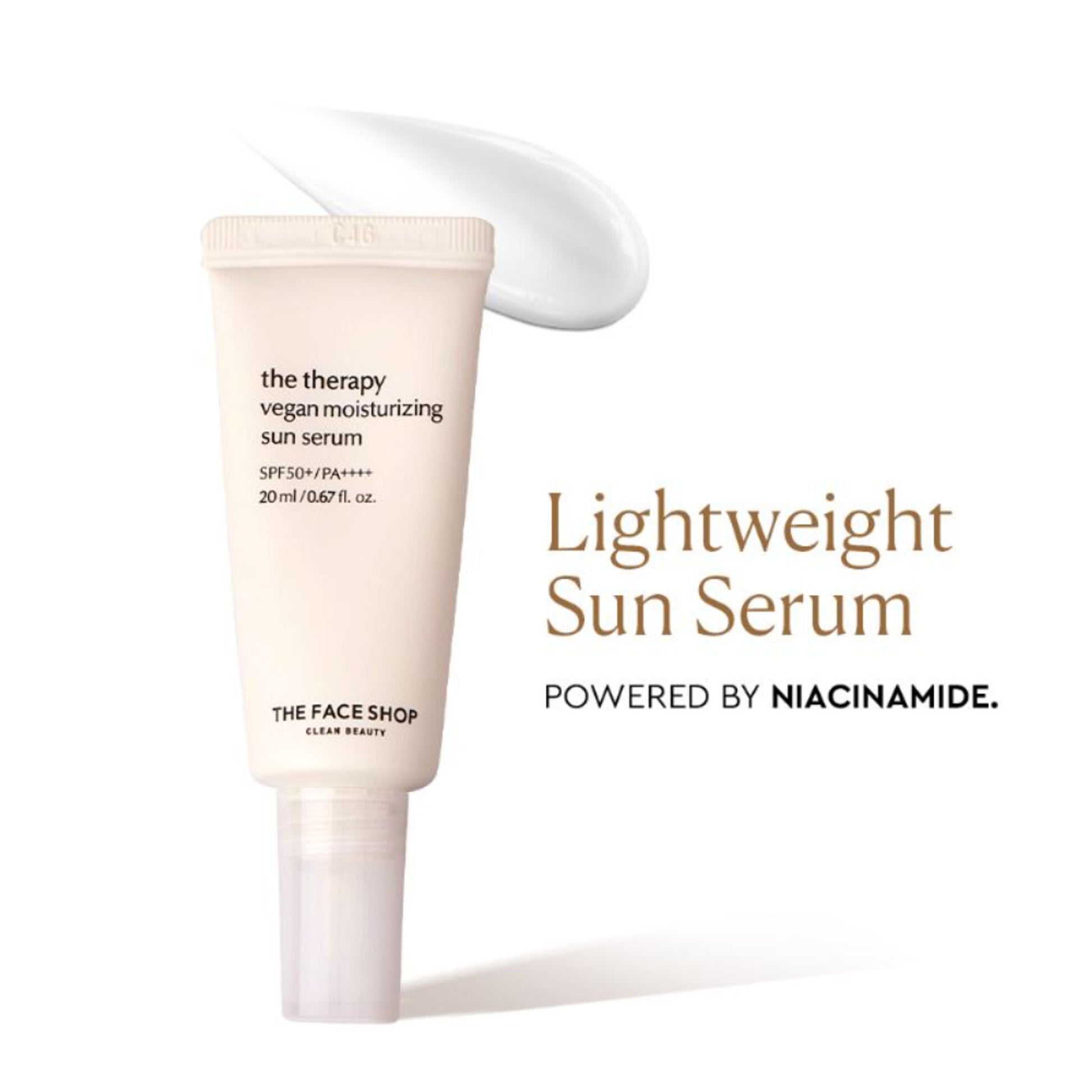 The Face Shop Vegan Korean Sunscreen Serum SPF 50+ PA++++ with Niacinamide