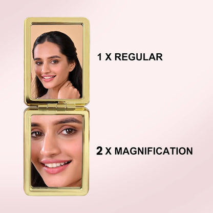 Milagro Beauty Pocket Glitter Hand Mirror Pink