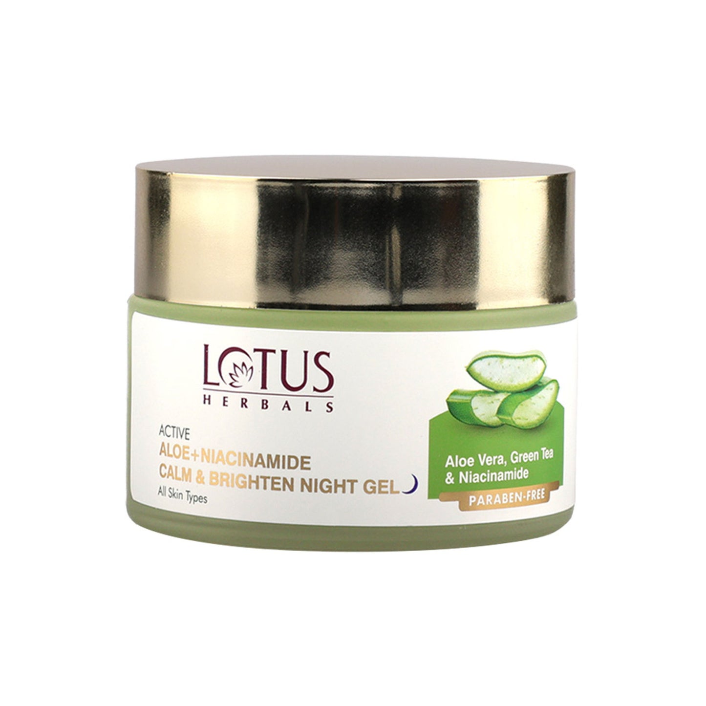 Lotus Herbals Active Aloe + Niacinamide Calm & Brighten Night Gel
