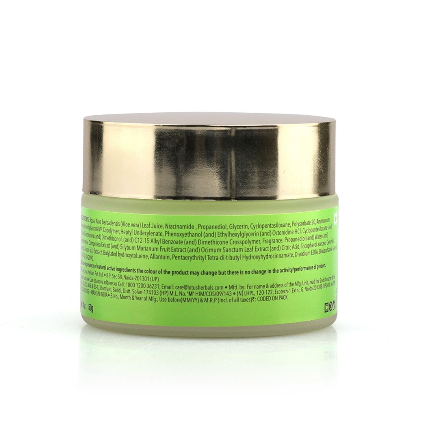 Lotus Herbals Active Aloe + Niacinamide Calm & Brighten Night Gel
