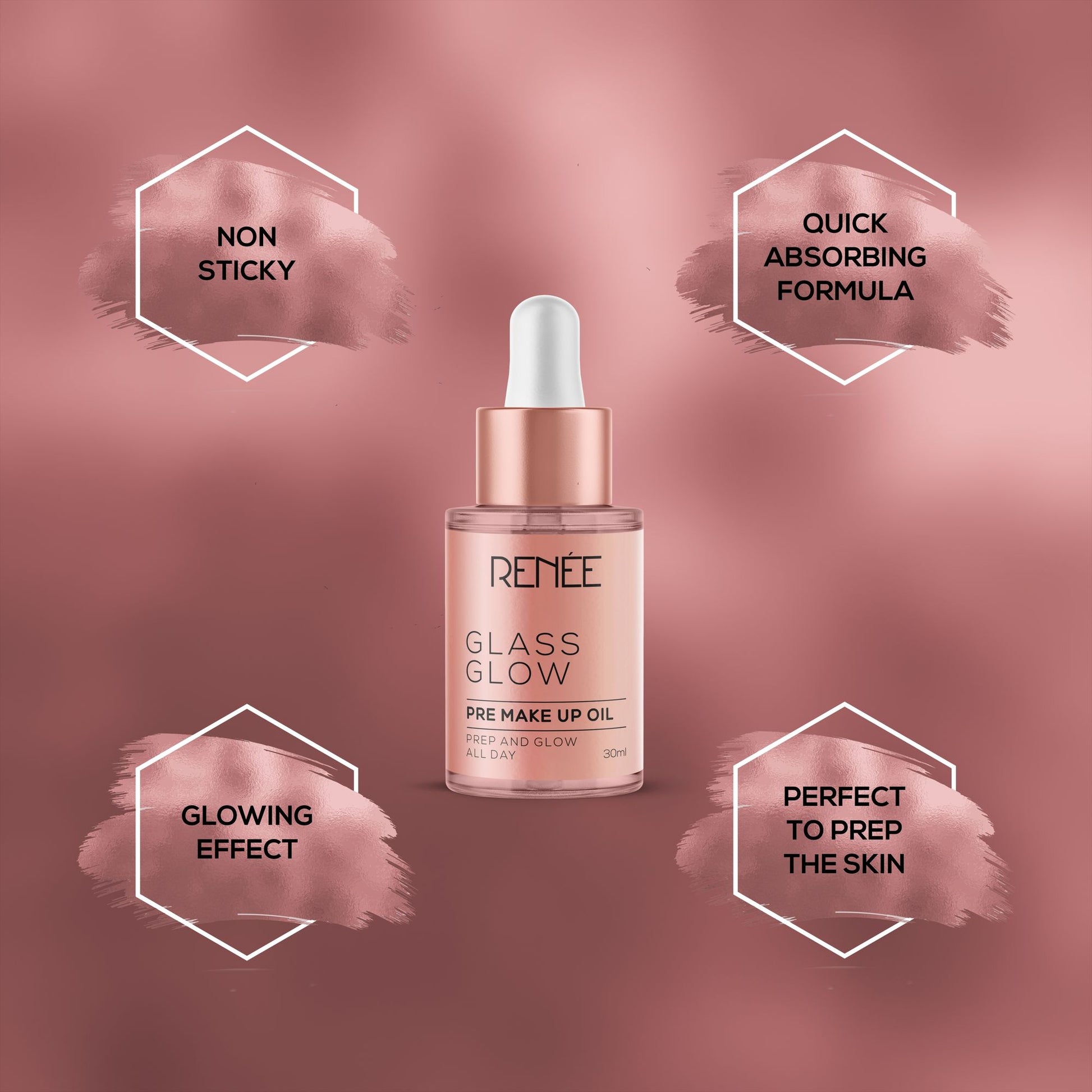 Renee Cosmetics Glass Glow Pre Make Up Oil