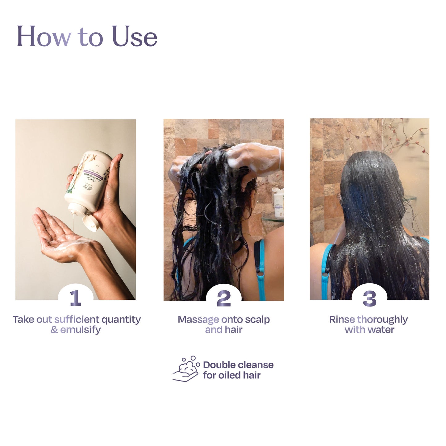 Sacred Grove Herbal Shampoo for Frizzy Dry Hair Gentle Natural Shampoo for Hair Fall Control