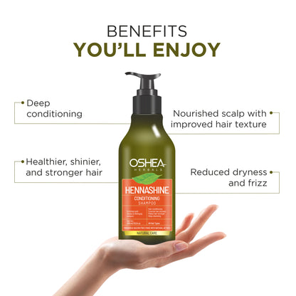 Oshea Herbals Hennashine Conditioning Shampoo for Deep Nourishment & Soft Conditioning