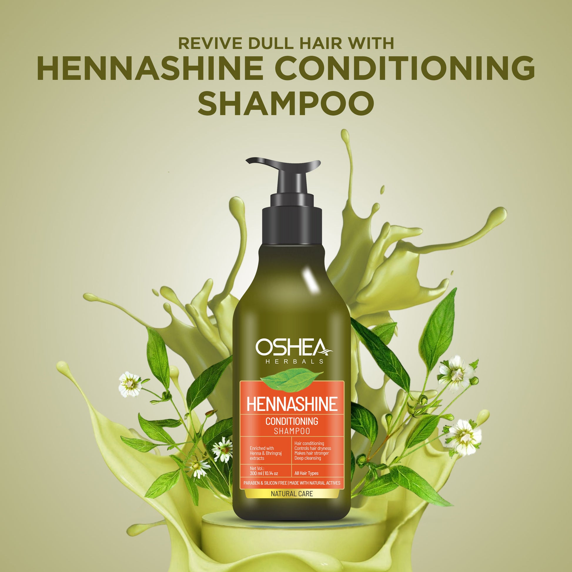 Oshea Herbals Hennashine Conditioning Shampoo for Deep Nourishment & Soft Conditioning