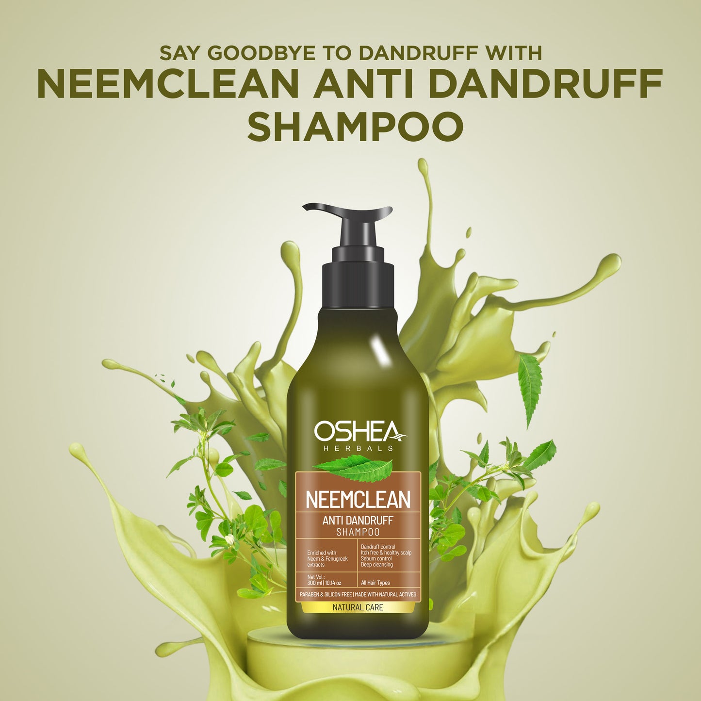 Oshea Herbals Neemclean Anti Dandruff Shampoo for Deep Nourishment & Itch