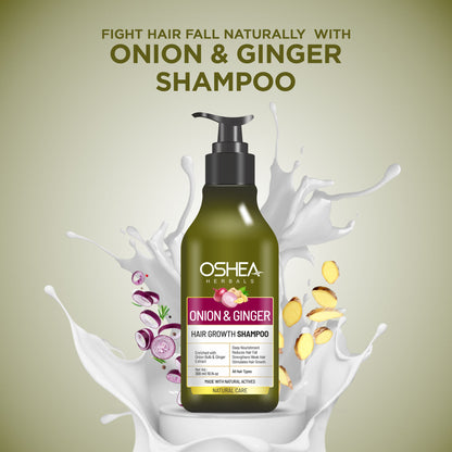 Oshea Herbals Onion & Ginger Hair Growth Shampoo for Deep Nourishment & Stimulated Hair Growth