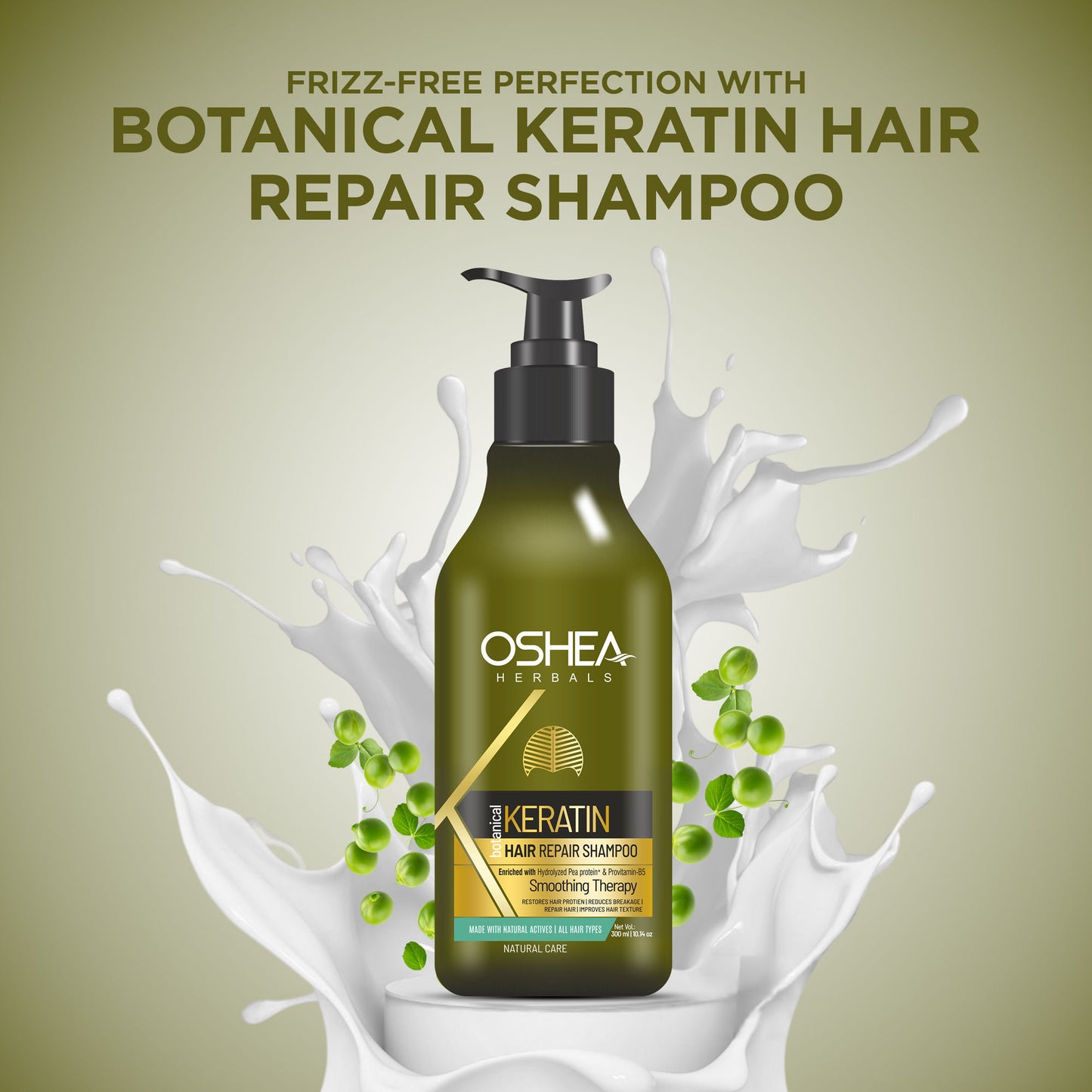 Oshea Herbals Keratin Hair Repair Shampoo for Smoothing Therapy & Reduced Breakage