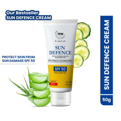 TNW The Natural Wash Sun Defence Sunscreen SPF 50 UVA UVB PA+++ Sunblock Suncream
