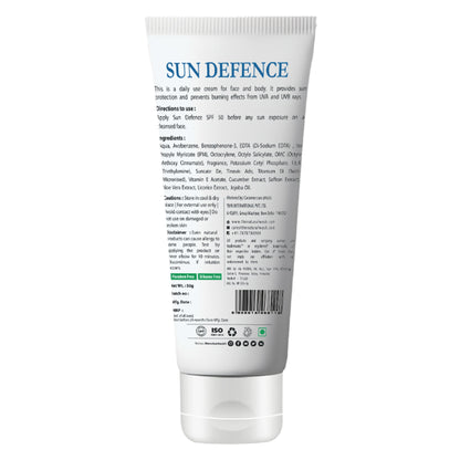 TNW The Natural Wash Sun Defence Sunscreen SPF 50 UVA UVB PA+++ Sunblock Suncream