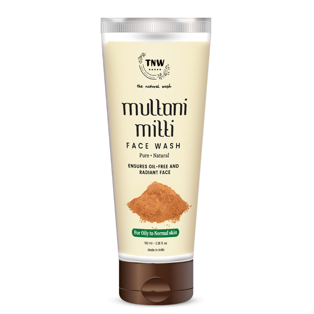 TNW The Natural Wash Multani Mitti Face Wash for Glowing & Clear Skin - For Oily Skin