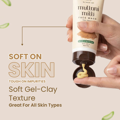 TNW The Natural Wash Multani Mitti Face Wash for Glowing & Clear Skin - For Oily Skin