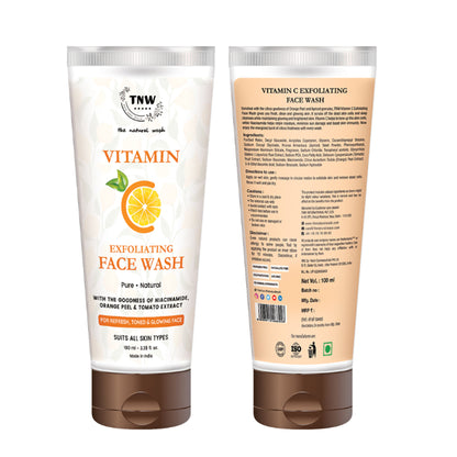 TNW The Natural Wash Deep Cleansing & Skin Brightening Vitamin C Face Wash Exfoliating