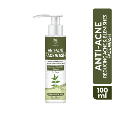 TNW The Natural Wash Anti Acne Face Wash for Reduces Acne, Whiteheads & Blackheads
