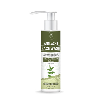 TNW The Natural Wash Anti Acne Face Wash for Reduces Acne, Whiteheads & Blackheads