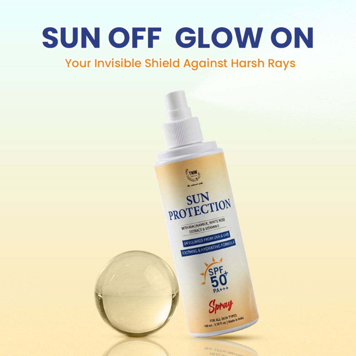 TNW The Natural Wash Sun Protection Sunscreen SPF 50+ PA+++ Spray With UVA UVB