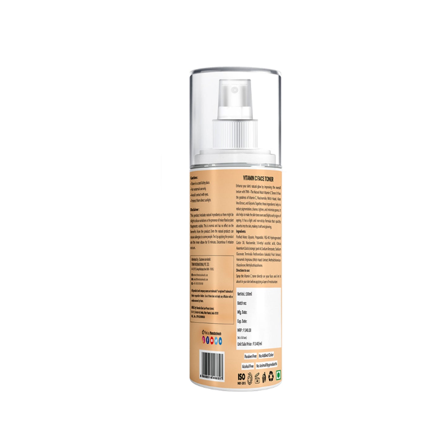 TNW The Natural Wash Vitamin C Face Toner for Improve Skin Texture with Niacinamide & Witch Hazel