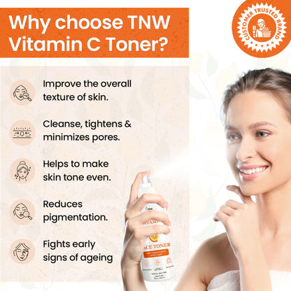 TNW The Natural Wash Vitamin C Face Toner for Improve Skin Texture with Niacinamide & Witch Hazel