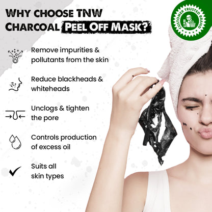 TNW The Natural Wash Charcoal Peel Off Face Mask with Activated Charcoal & Liquorice Extract