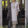 Dhiyona IE Cream-Coloured & Black Floral Embroidered Thread Work Linen Kurta Set