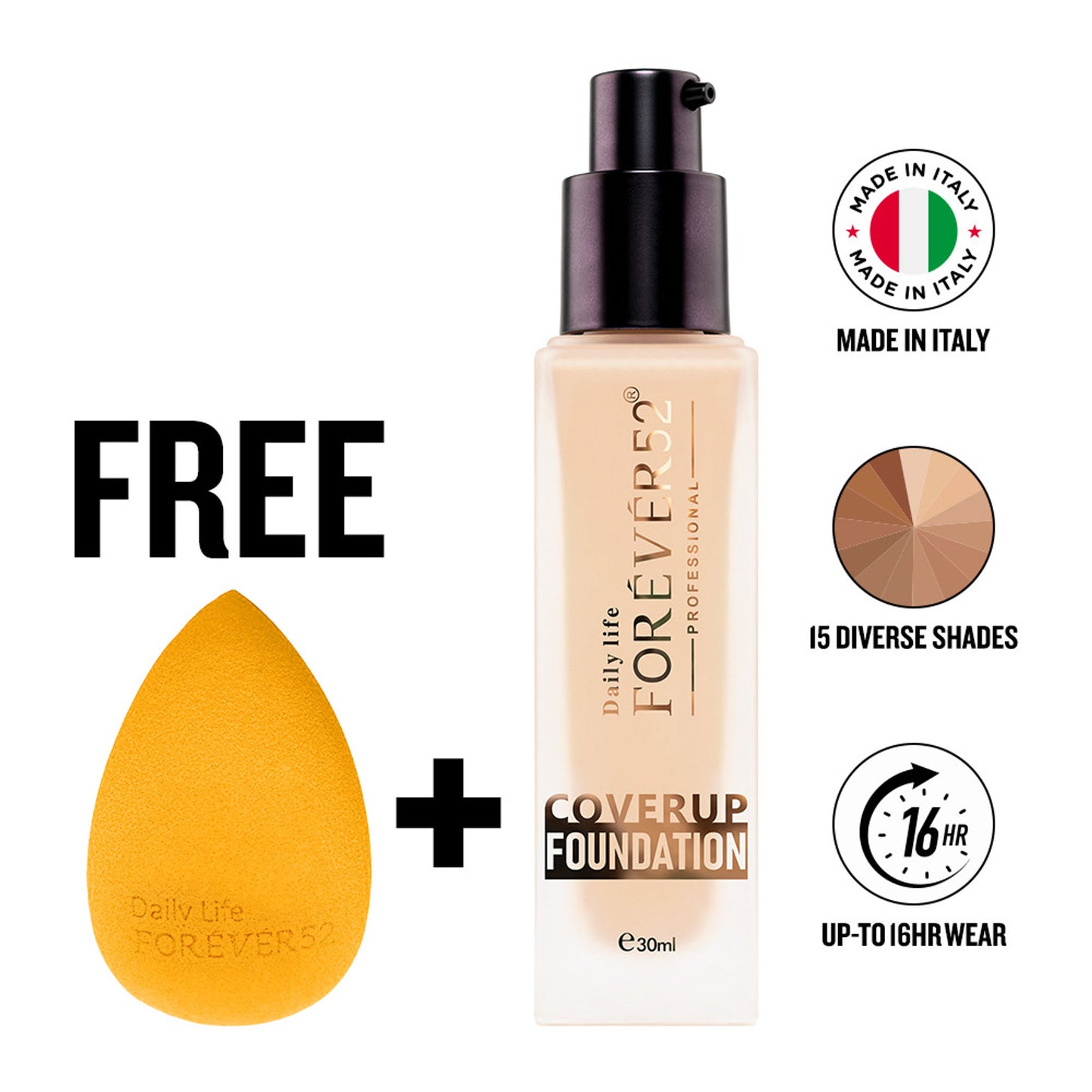 Daily Life Forever52 Coverup Foundation with Free Sponge - Fcu20.5
