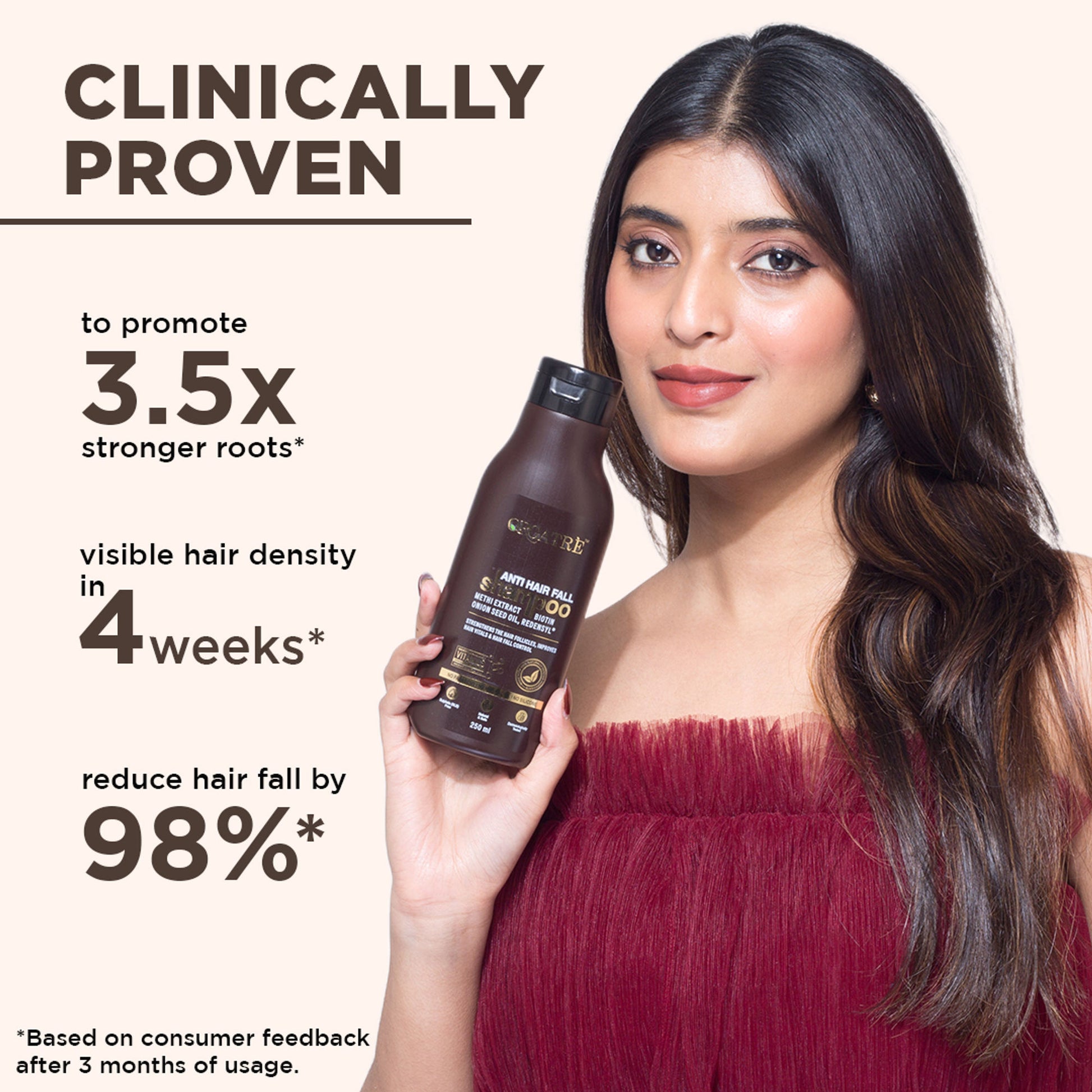 Orgatre Anti Hair Fall Control Shampoo With Meethi And Onion Seed Oil, Paraben & Sulphate Free